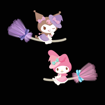 マイメロディとクロミのハロウィン魔女