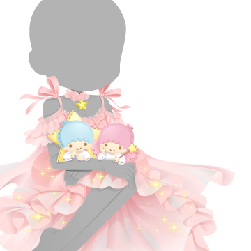 キキとララのキラキラピンクドレス