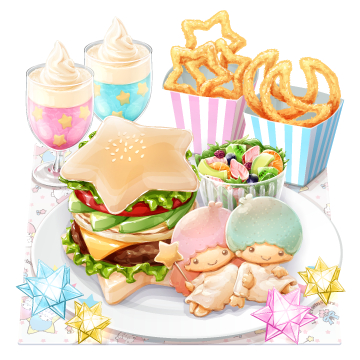 キキとララのハンバーガーセット